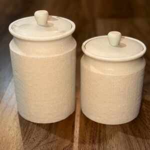 NWT Hearth & Hand with Magnolia Cream Ceramic Canister Set